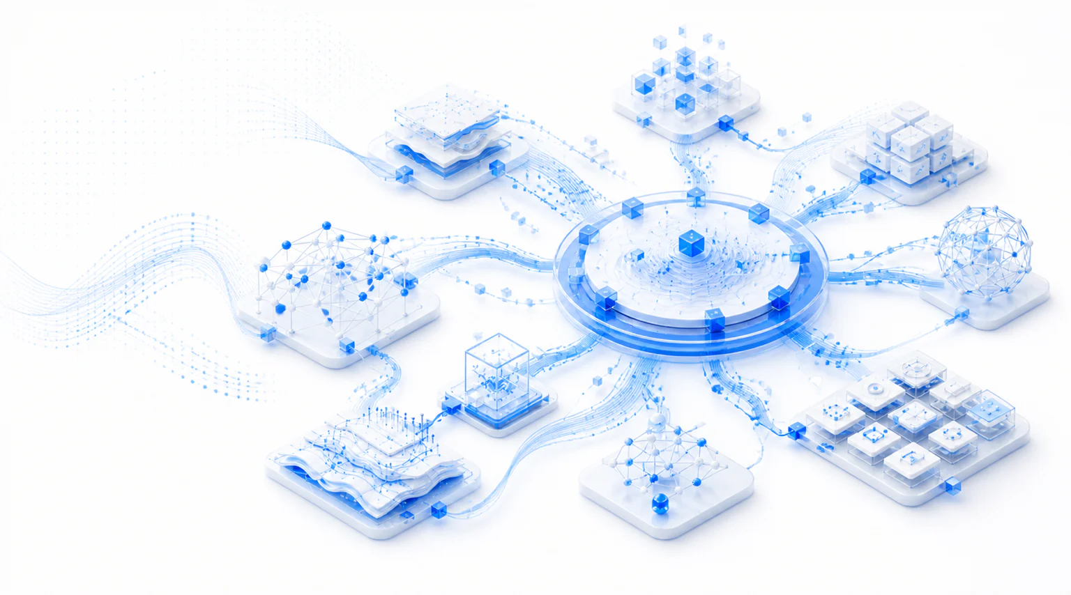 An agent collaboration network connecting evidence, tools, research and shared modules